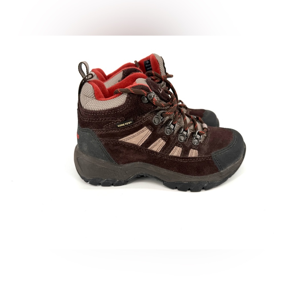 L.L. Bean Brown and Red Outdoor Boots with Waterproof Design Size 2
